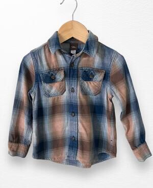 Tea Collection Flannel Shirt, Size 3